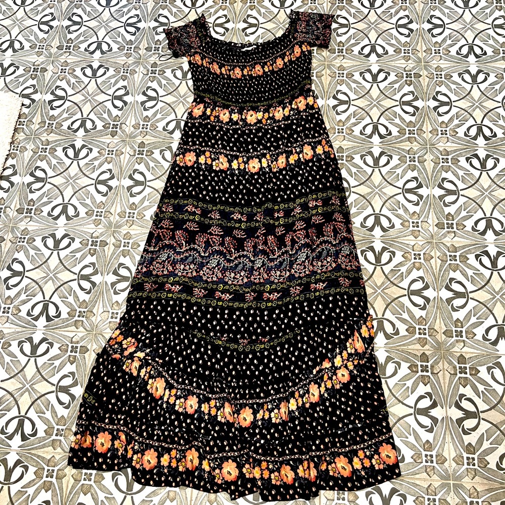 Tiered Floral Maxi Dress